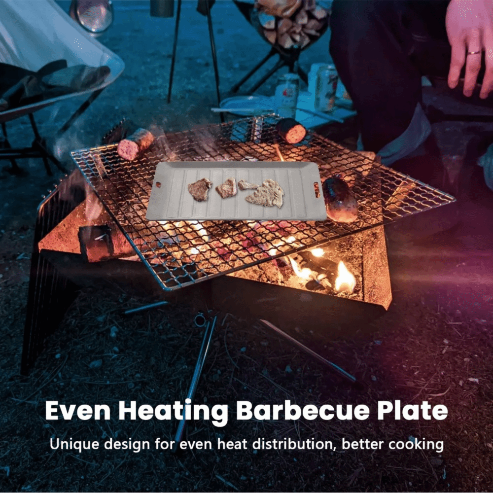 Camping Cooking Pan - Duurzame titanium campinggrillpan Lichtgewicht antiaanbaklaag BBQ-grillpan