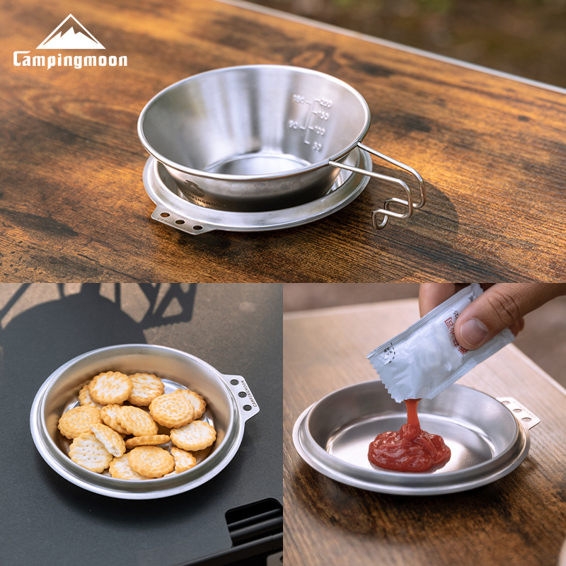 Camping Cooking Pan - CAMPINGMOON S-SD Verdikte roestvrijstalen koekenpan Diepe