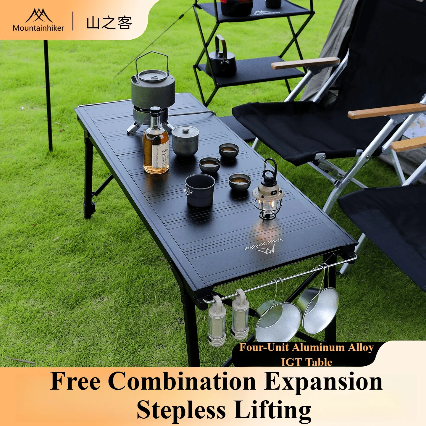 Camping Outdoor Cooking Table - Mountainhiker Camping Opvouwbare Lift Verwijderbare Multi