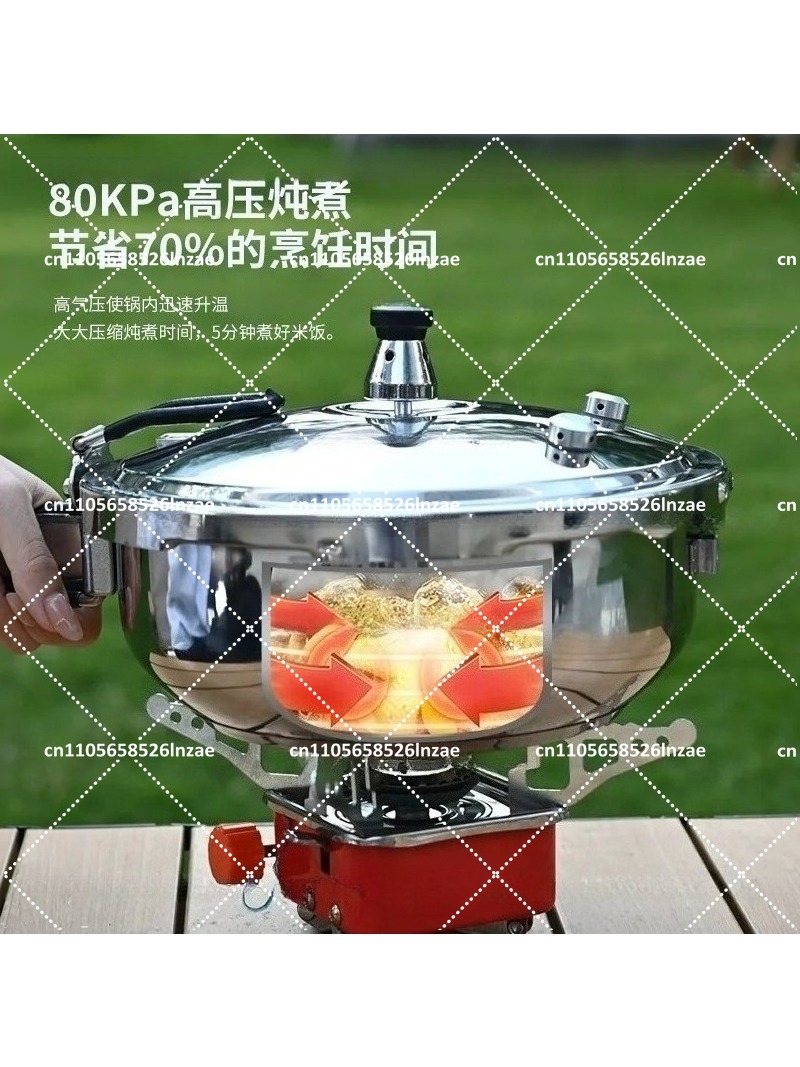 Camping Cooking Meals - Camping Drukpan RVS kookpot met veiligheidsventiel