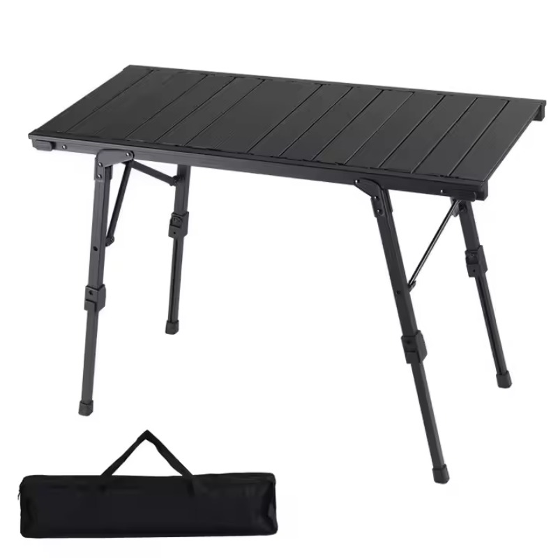 Camping Outdoor Cooking Table - Stelbare, draagbare, opvouwbare BBQ-kooktafel voor tuin,