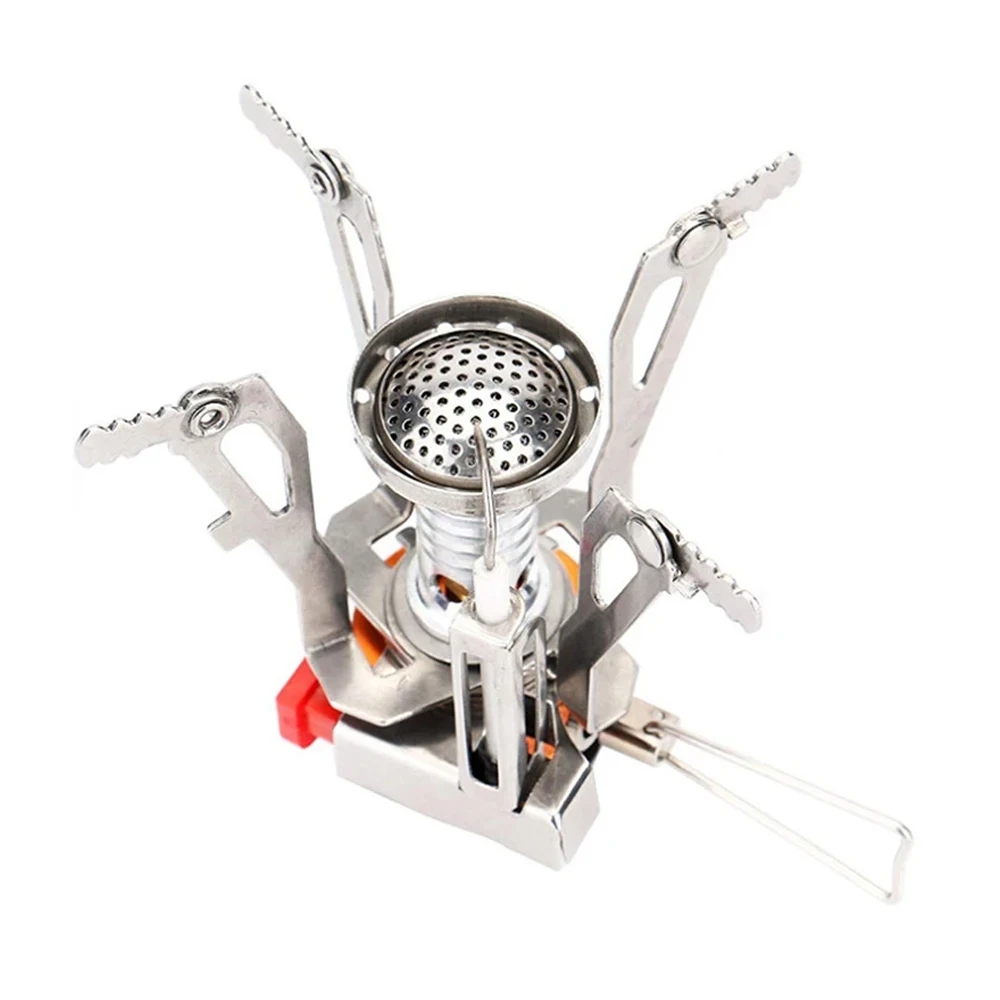 Camping Cooking All In One - Ultralichte mini-campingkachelverwarmer Alles-in-één gasfornuis Opvouwbaar buitenkookgerei