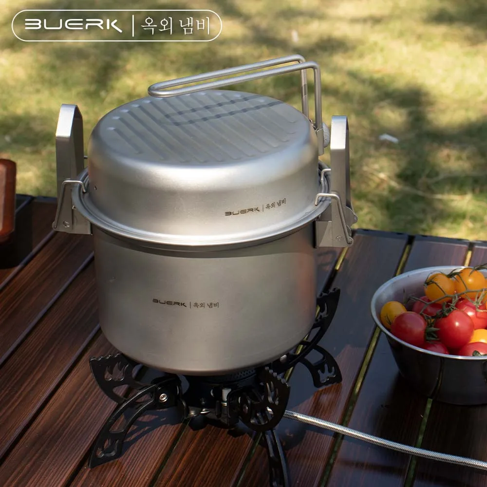 Camping Cooking Pan - Outdoor Camping Multifunctionele stoom- en frituurpan,
