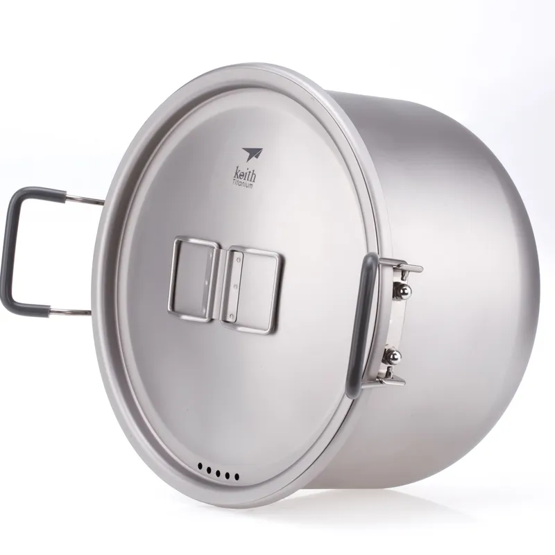 Camping Cooking Pots And Pans Set - Hete Aanbieding Opvouwbare Titanium Kookset met
