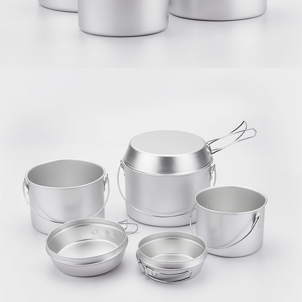 Camping Cooking Set Compact - Voor Starck Camping Aluminium Camping Pottenset