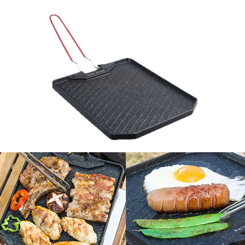 Camping Cooking Pan - Outdoor camping barbecuepan Huishoudelijke koekenpan met