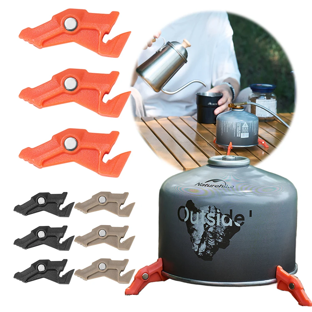 Camping Cooking Gas Canister - Magnetische statief gastankbeugel Multifunctionele campingkachelstandaard Busstabilisator
