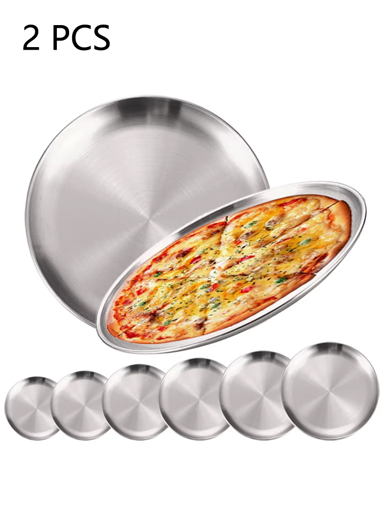 Camping Cooking Meals - 2 Stuks Roestvrij Staal Ronde Zilveren