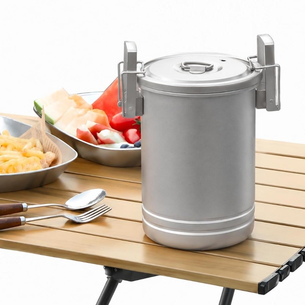 Camping Cooking Canister - 304 RVS Camping Rijstkoker Met Deksel