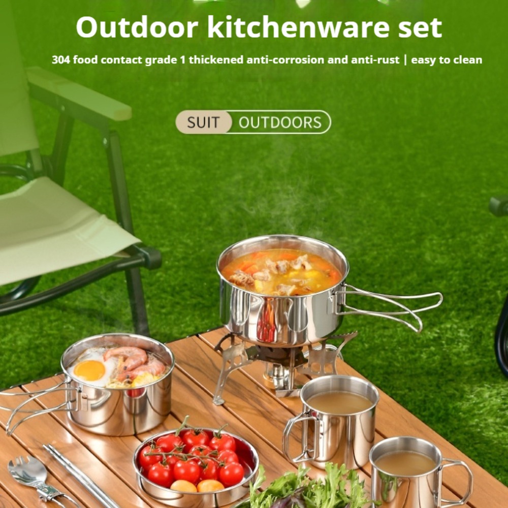 12 STKS Adventure Camp Cook Se - Camping Cooking Pots And Pans Set recensie en prijs