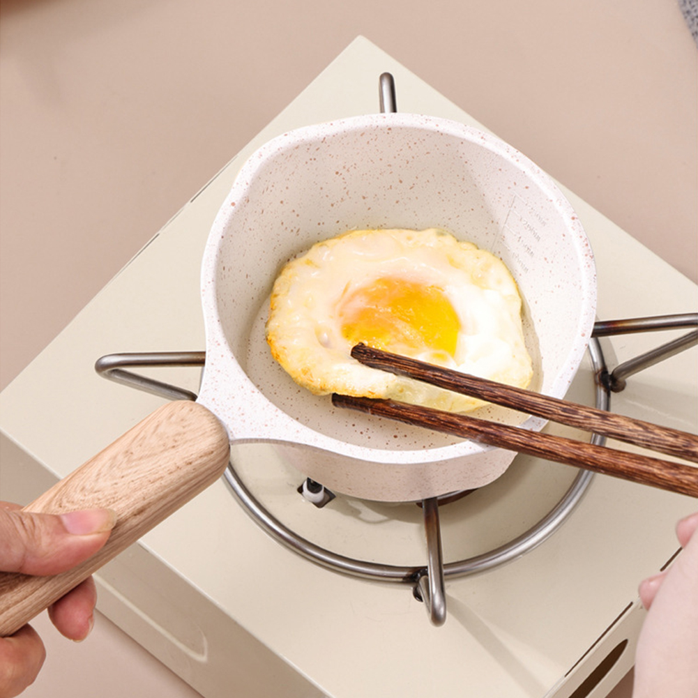 Mini kookpan met houten handva - Camping Cooking Pan recensie en prijs