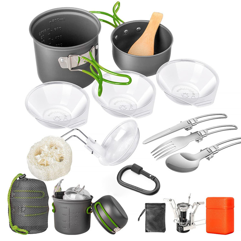 Campingkookgereiset, campingpo - Camping Cooking Pots And Pans Set recensie en prijs