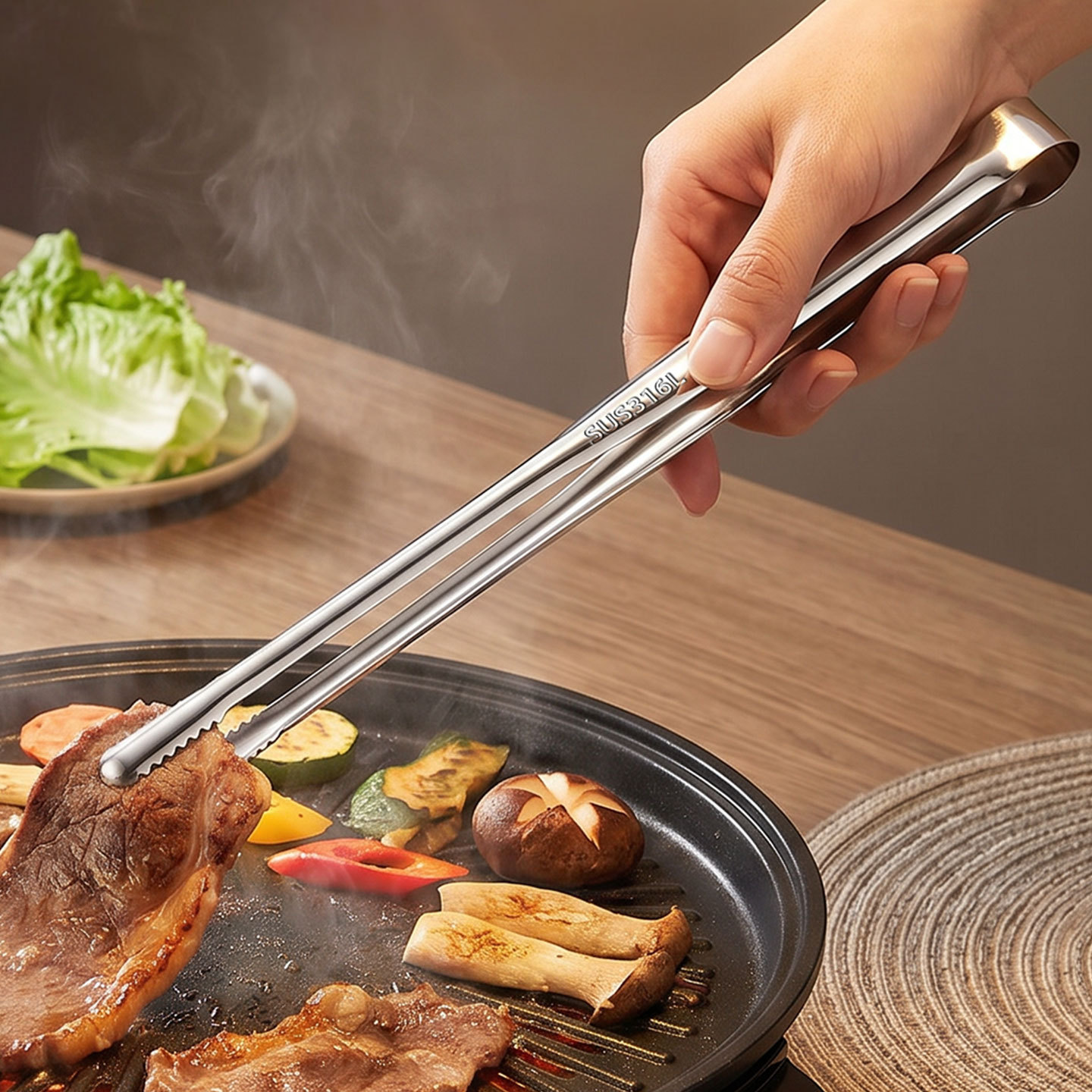 Grilltang Vlees Culinaire tang - Camping Cooking Griddle recensie en prijs