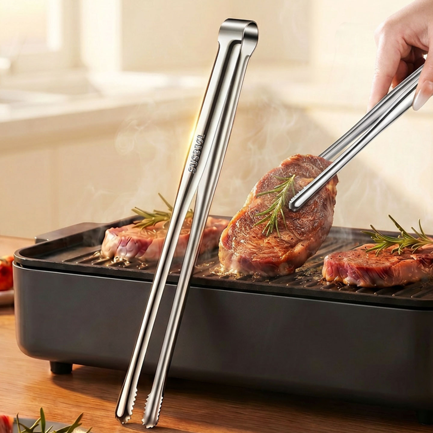 Grilltang Vlees Culinaire tang - Camping Cooking Griddle recensie en prijs