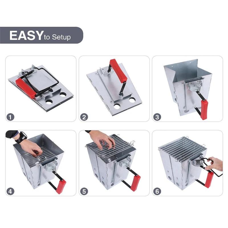 1PCS Opvouwbare Campinggrill & - Charcoal Chimney Starter recensie en prijs