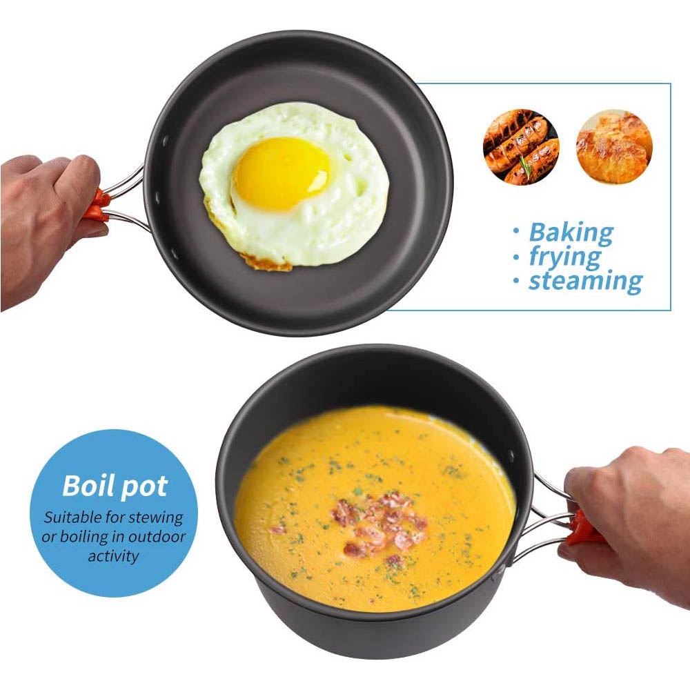 Outdoor Camping Kookset, Anti- - Nesting Camping Cooking Set recensie en prijs