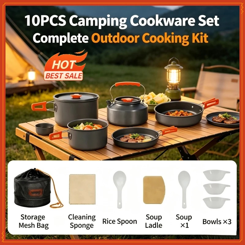 10-delige ultralichte aluminiu - Camping Cooking Utensil Bag recensie en prijs