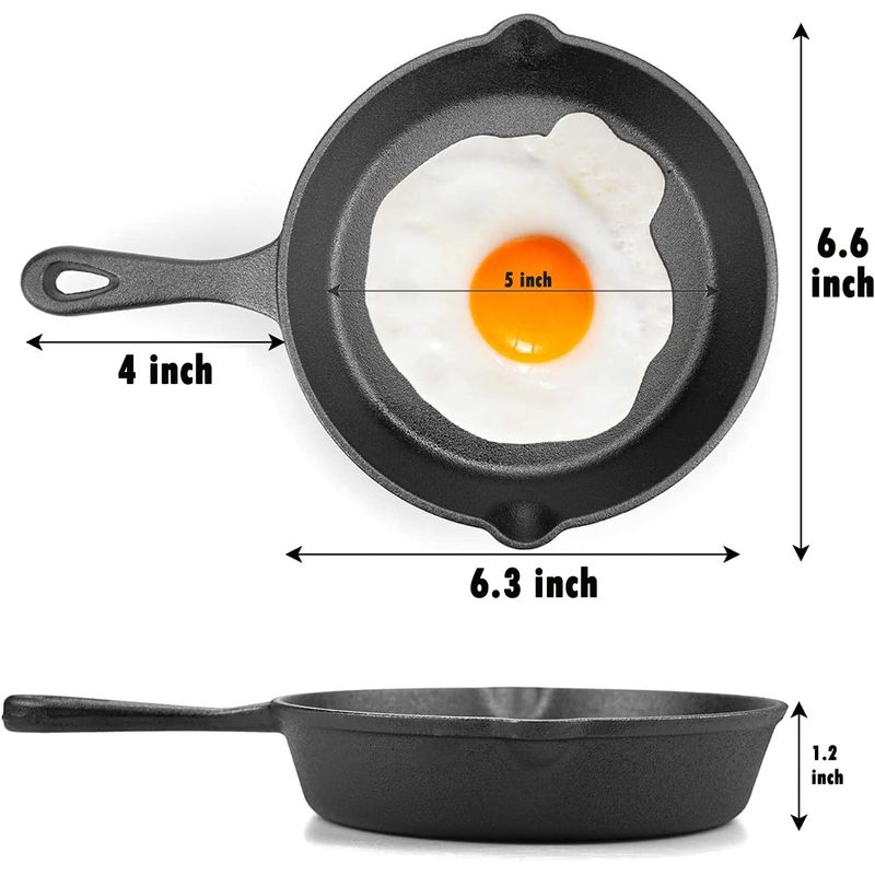 6 inch gietijzeren koekenpan,  - Camping Cooking Pan recensie en prijs