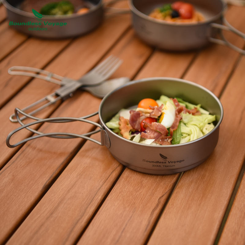 Pure Titanium Opvouwbare Handv - Camping Cooking Pots And Pans Set recensie en prijs