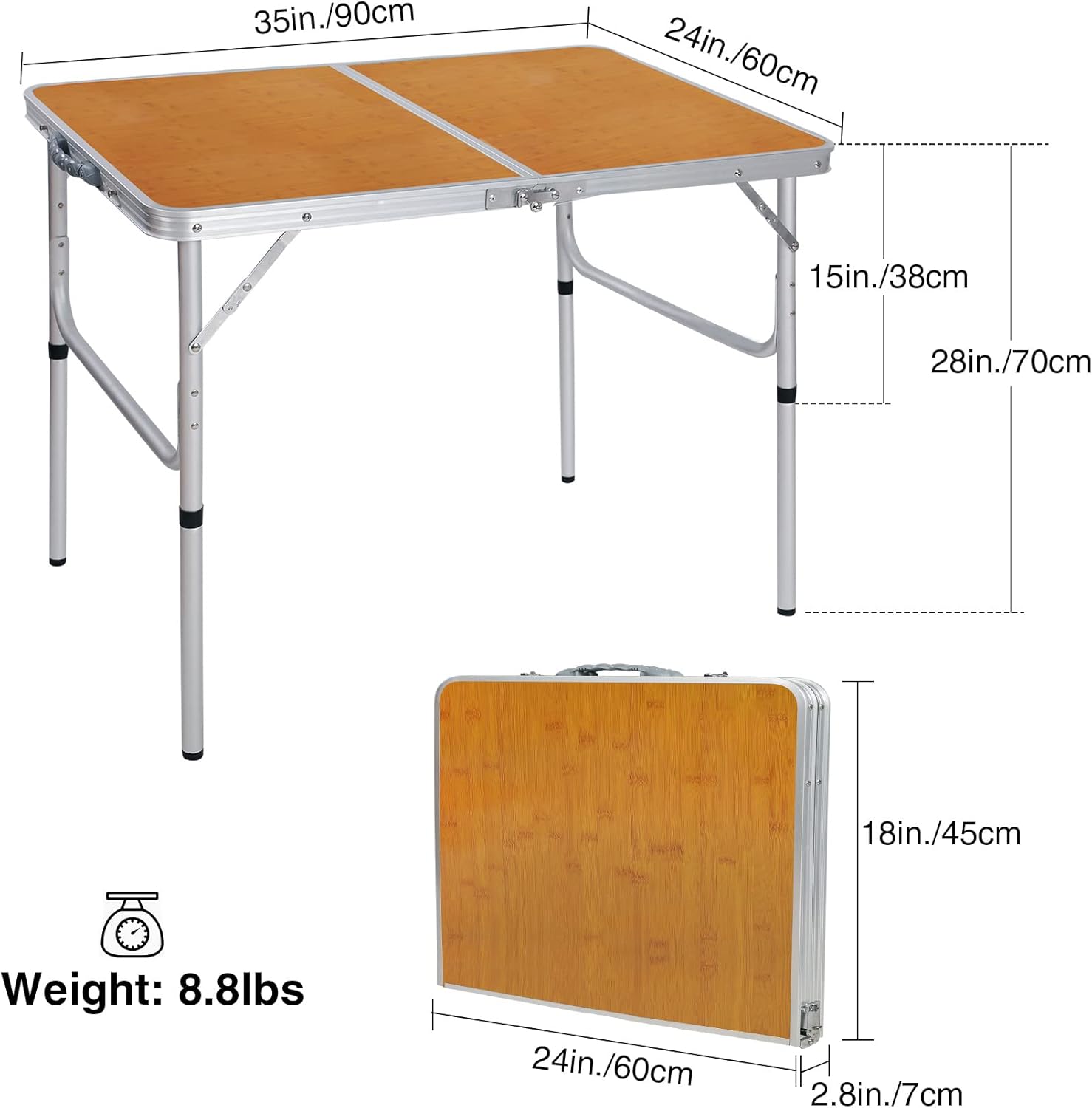 In hoogte verstelbare 35x24-in - Camping Outdoor Cooking Table recensie en prijs