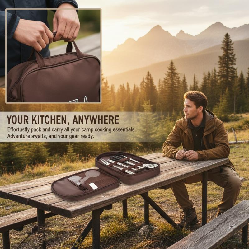 Kooktas voor buiten Campingopb - Camping Cooking Utensil Bag recensie en prijs