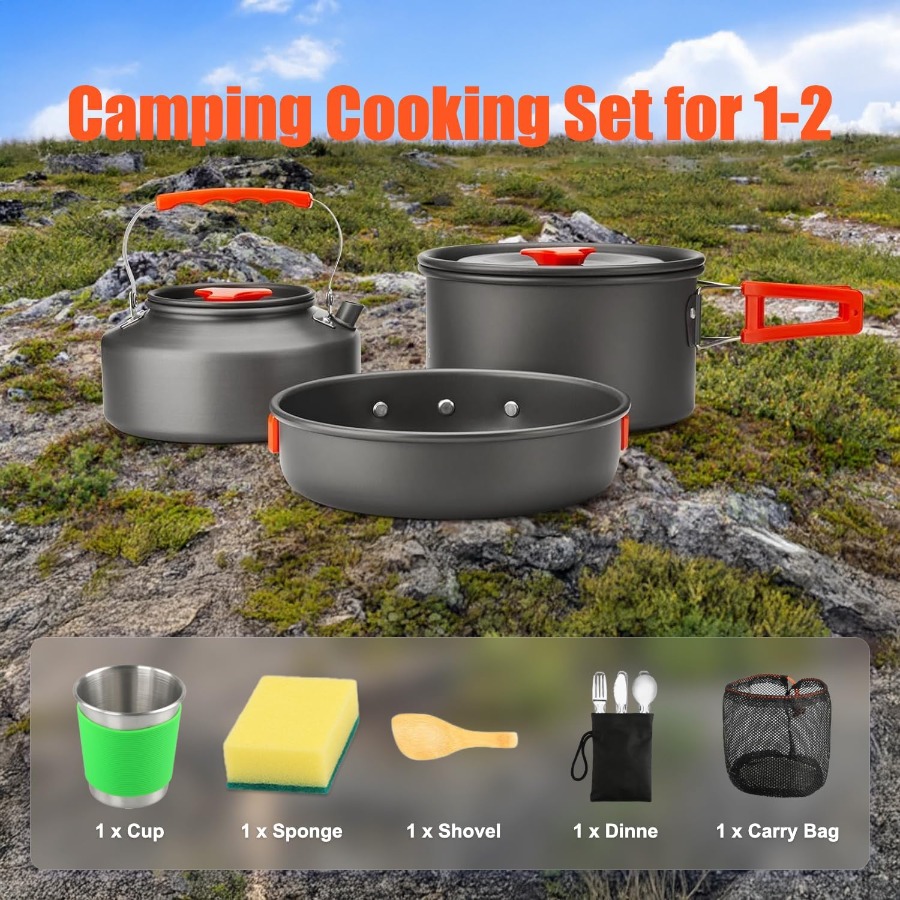 Campingkookgerei: 35oz antiaan - Nesting Camping Cooking Set recensie en prijs
