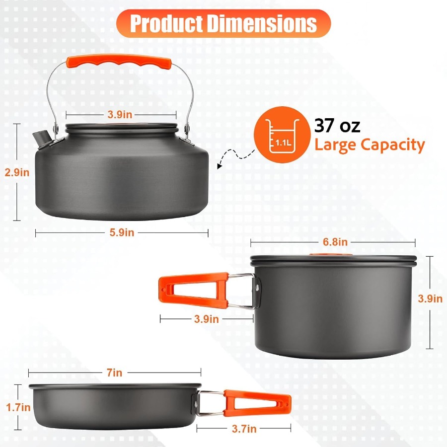 Campingkookgerei: 35oz antiaan - Nesting Camping Cooking Set recensie en prijs