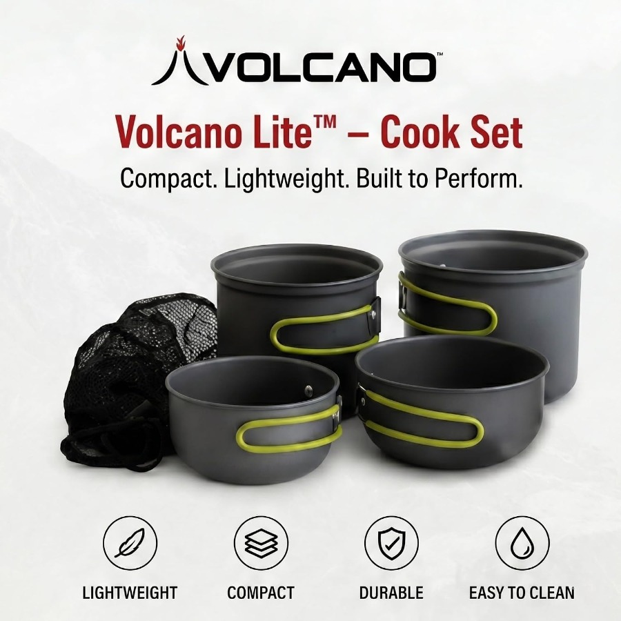 4-delige kookset die in elkaar - Nesting Camping Cooking Set recensie en prijs