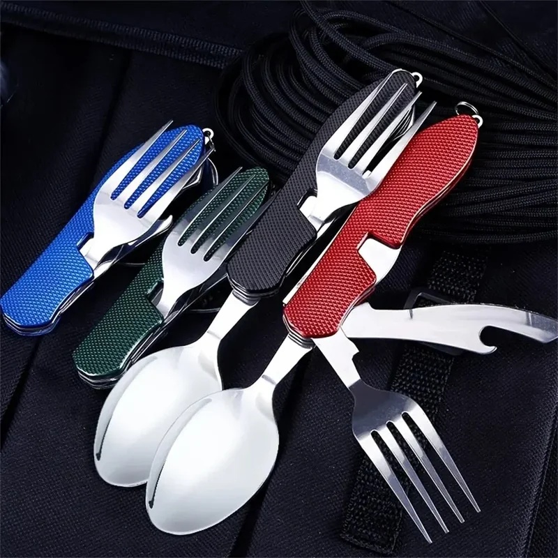 Roestvrijstalen bestek 4-in-1  - Camping Cooking Knife recensie en prijs