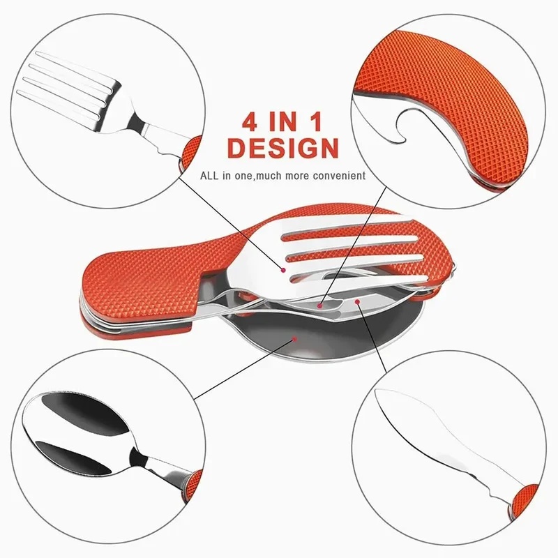 Roestvrijstalen bestek 4-in-1  - Camping Cooking Knife recensie en prijs