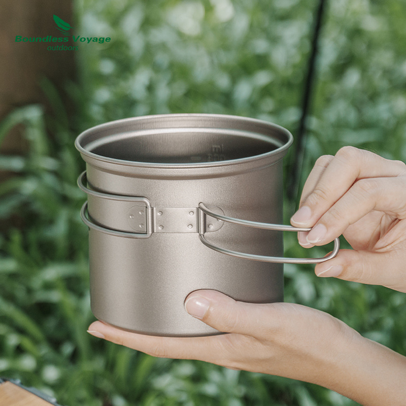 Pure titanium opvouwbare kookp - Camping Cooking Pots And Pans Set recensie en prijs