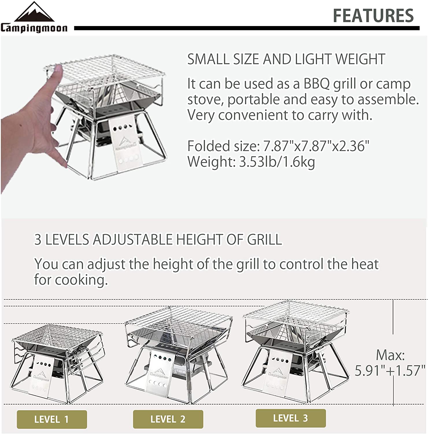 Campingmoon Outdoor Camping Bb - Charcoal Chimney Starter recensie en prijs