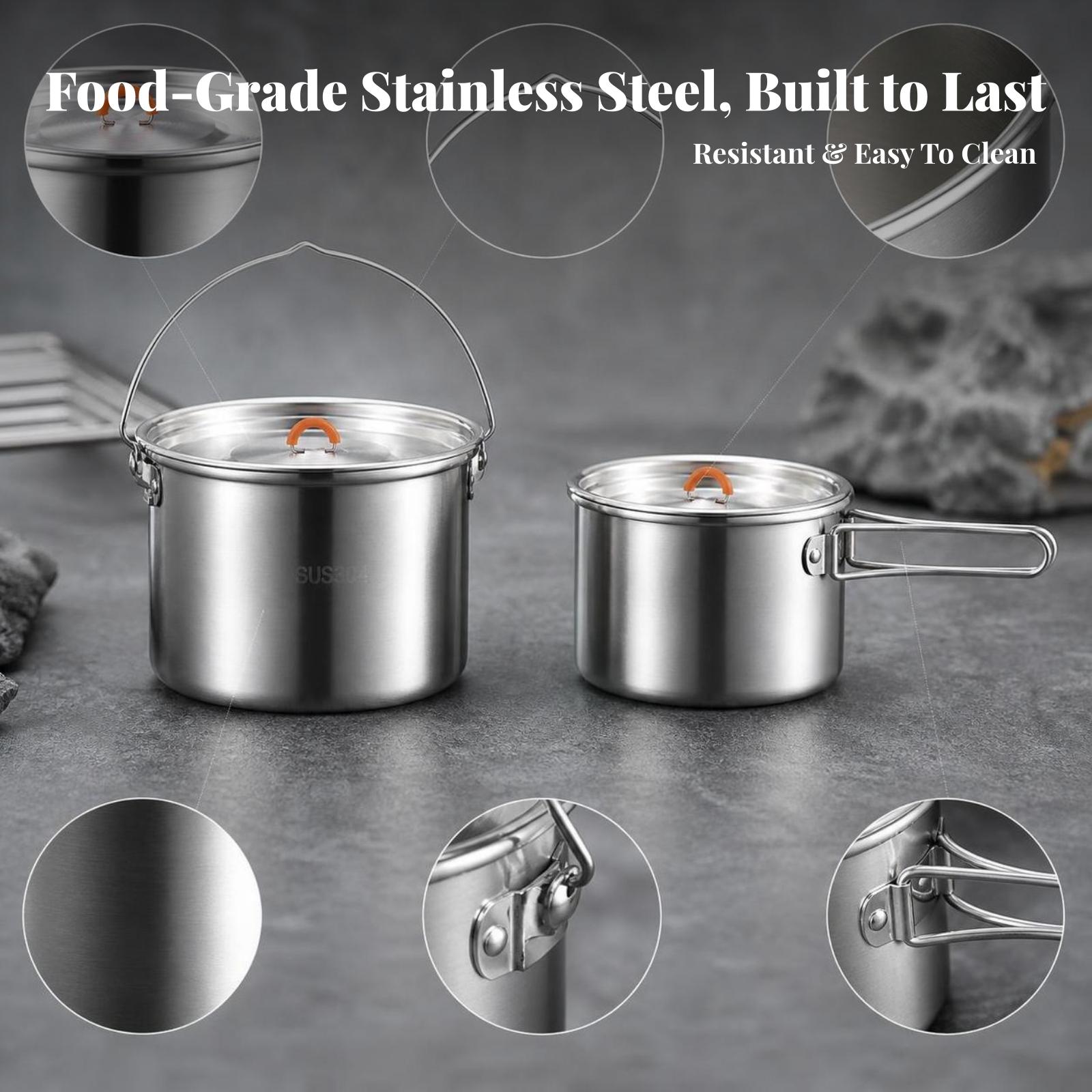 Outdoor kookketel van 304 roes - Camping Cooking Meals recensie en prijs