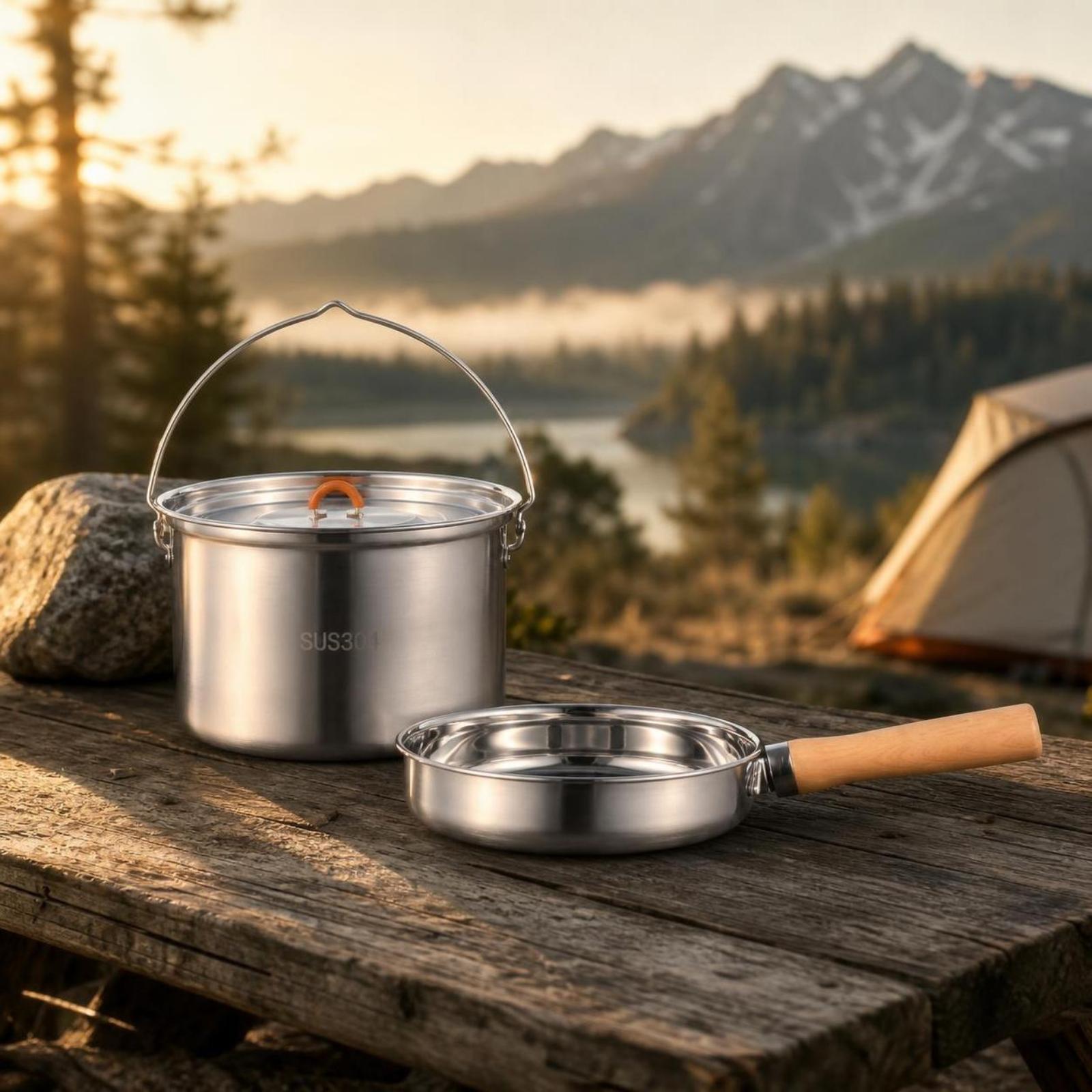 Outdoor kookketel van 304 roes - Camping Cooking Meals recensie en prijs