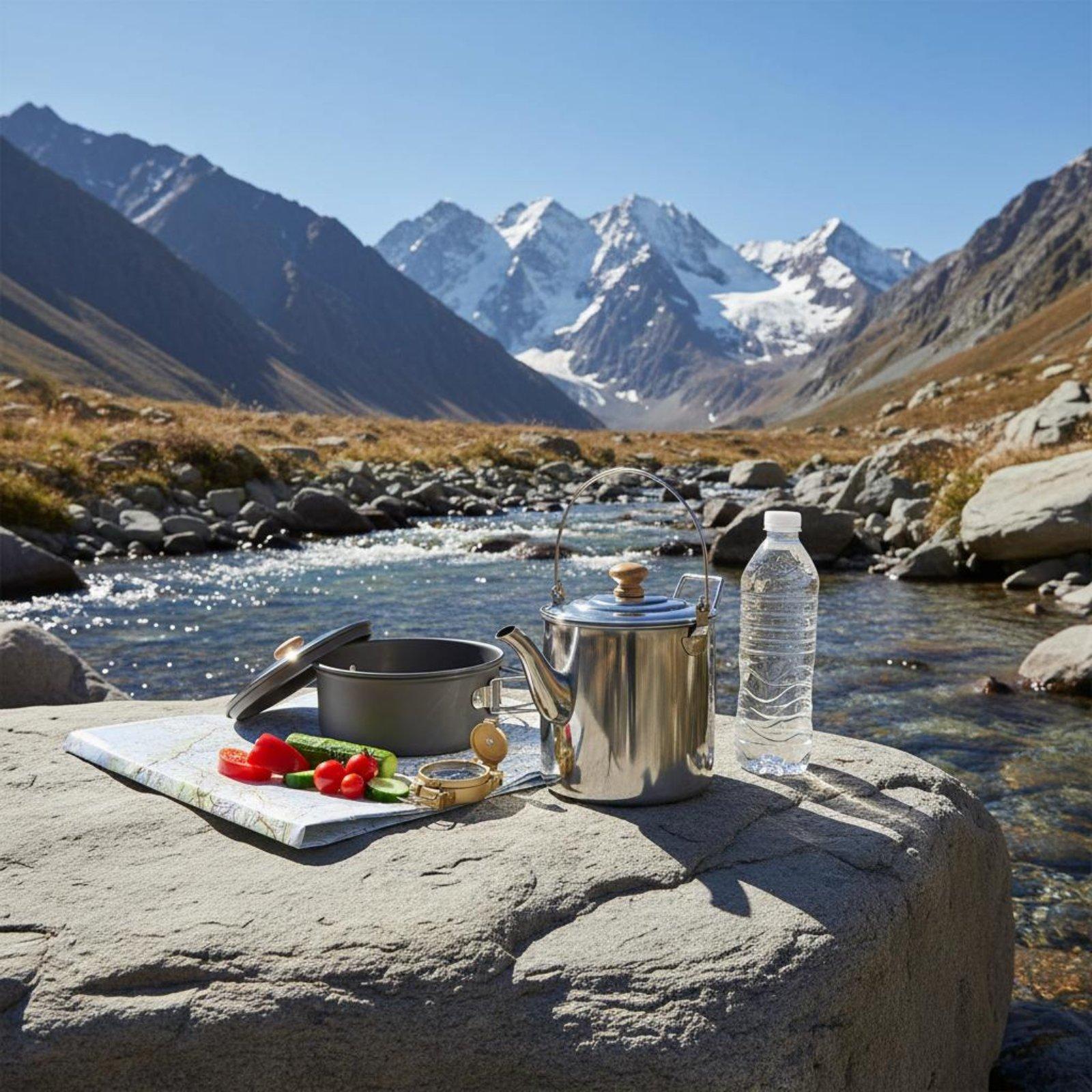Draagbare roestvrijstalen buit - Camping Cooking Pots And Pans Set recensie en prijs