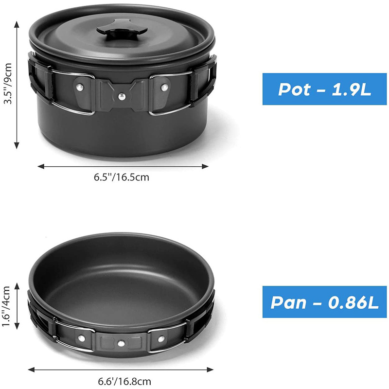 1 Set Outdoor Pot Pan Camping  - Camping Cooking Pots And Pans Set recensie en prijs
