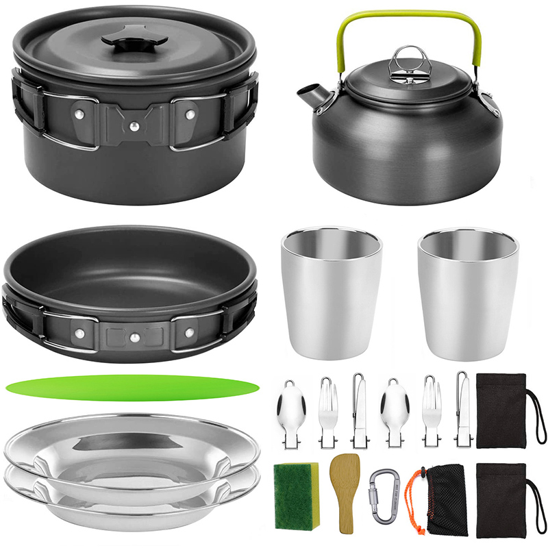 1 Set Outdoor Pot Pan Camping  - Camping Cooking Pots And Pans Set recensie en prijs