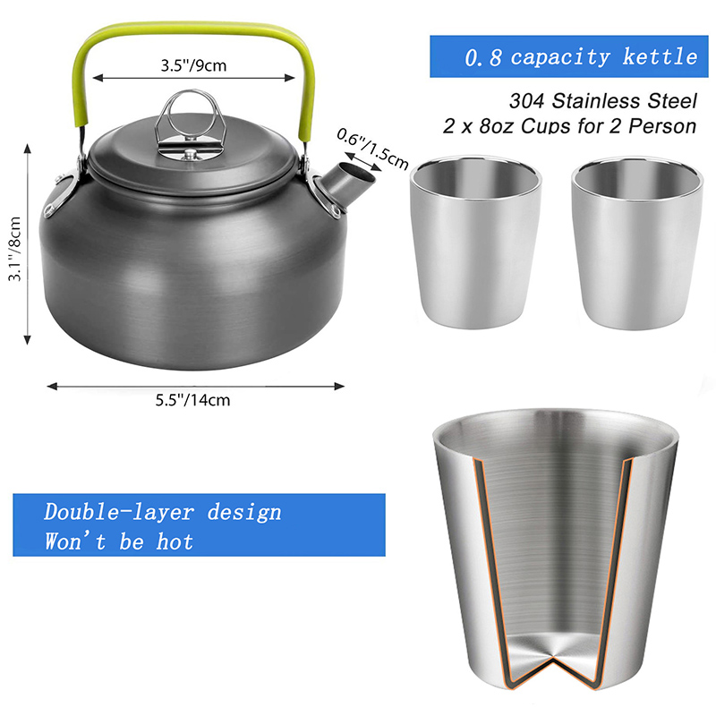 1 Set Outdoor Pot Pan Camping  - Camping Cooking Pots And Pans Set recensie en prijs