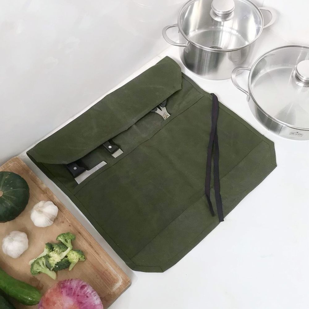 Waxed canvas rolzak, draagbare - Camping Cooking Utensil Bag recensie en prijs